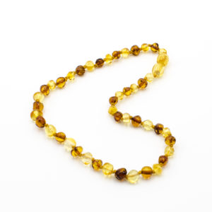 Collier Ambre Bébé Citron et Cognac