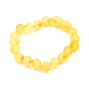 Bracelet Ambre Bébé Baroque Brut Citron