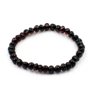 Bracelet Ambre Femme Perles Baroques Noir