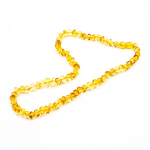 Collier Ambre Femme Perles Baroques Citron