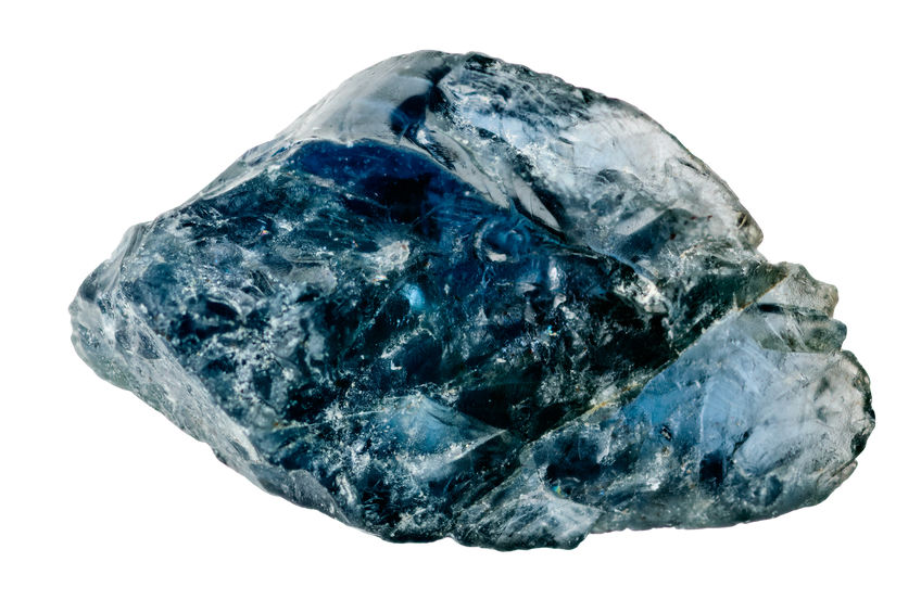 Saphir, une pierre précieuse de couleur bleue du ciel nocturne