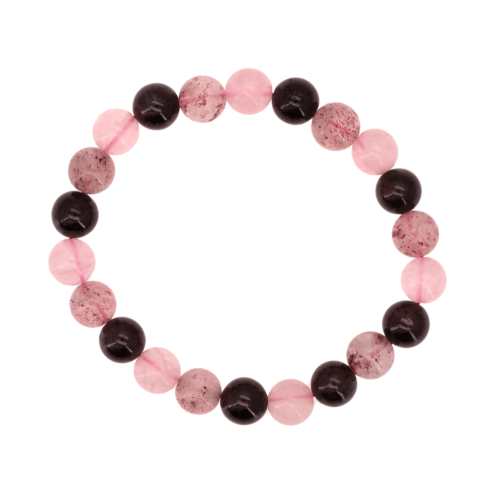 Bracelet Double cercle en Agate rouge naturelle, Quartz fraise, Quartz  rutilé pour femmes, perles en cristal, YBR217
