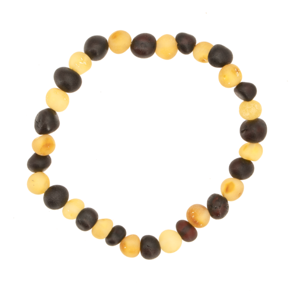 Bracelet Ambre Adulte Citron et Noir