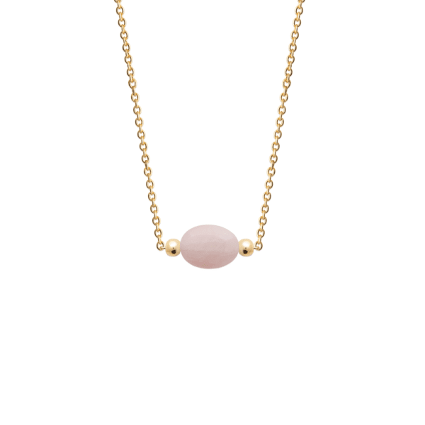 Collier Rigel - Plaqué Or et Quartz Rose