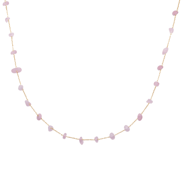 Collier Eclats Thémis  - Plaqué Or et Quartz Rose