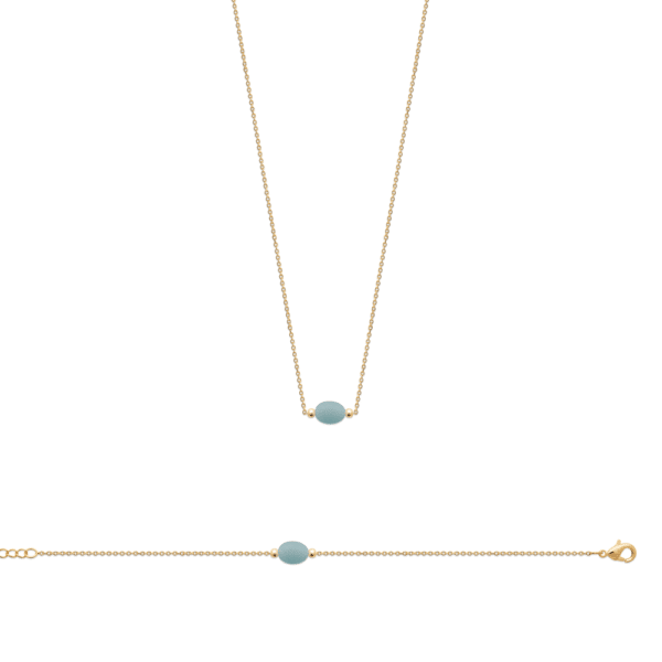 Collier Rigel - Plaqué Or et Amazonite